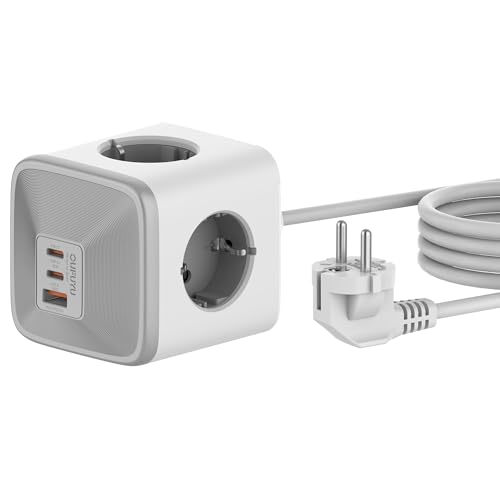 OUFUYU Steckdosenwürfel USB C, Steckdosenleiste 4-Fach Steckdose 4000W 2 USB-C 1 USB-A 30W Ladegerät,Schnellladegerät für MacBook, iPad, iPhone 16/15/14, Galaxy S24, Zuhause, Büro mit 1,5m Kabel Weiß OUFUYU Steckdosenwürfel USB C, Steckdosenleiste 4-Fach Steckdose 4000W 2 USB-C 1 USB-A 30W Ladegerät,Schnellladegerät für MacBook, iPad, iPhone 16/15/14, Galaxy S24, Zuhause, Büro mit 1,5m Kabel Weiß von OUFUYU