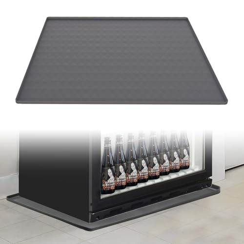 Kühlschrankmatte,60x60cm Silikon Antibakteriell Kühlschrankmatten mit Erhöhtem Rand,Wiederverwendbare Tropfschale,Kühlschrank Bodenschutz für Kühlschrank Waschmaschine Weinschrank Trockner (Grau) Kühlschrankmatte,60x60cm Silikon Antibakteriell Kühlschrankmatten mit Erhöhtem Rand,Wiederverwendbare Tropfschale,Kühlschrank Bodenschutz für Kühlschrank Waschmaschine Weinschrank Trockner (Grau) von OUGPIU