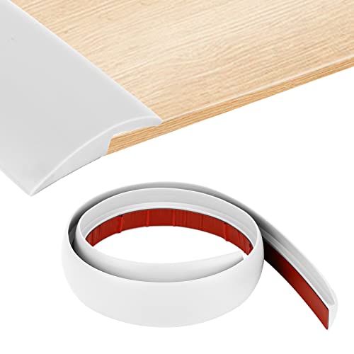 Übergangsprofil Selbstklebend, PVC Fußböden Abdeckleiste, Vinyl Übergangsschiene Anpassungsprofil, Tür Schwellen Ausgleichsprofil Abschlussleisten (1, Weiß, HöhenAusgleich5MM X Länge3M) von OUGPIU