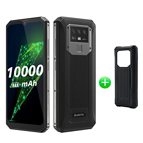 OUKITEL 10000mAh-Akku Smartphone ohne Vertrag K15 Plus, 18W Schnellladung+Rückladung, 3GB+32GB, 13MP Dreifachkamera, Android 10 Dual-SIM-Handy, 6,52’’HD+,Fingerabdruck-Gesichtserkennung NFC Schwarz von OUKITEL