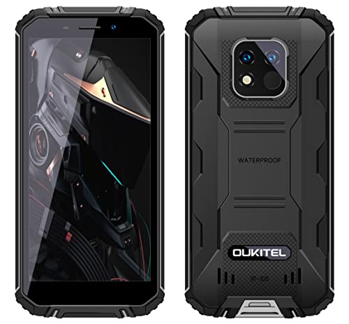 OUKITEL 12500mAh Akku Outdoor Smartphone Ohne Vertrag WP18 PRO, 13MP Zweifachkamera IP68 IP69K Robust Handy, Octa Core 4GB 64GB, 5,93'' HD+, Android 12, Dual SIM, Fingerabdruck, GPS NFC Schwarz von OUKITEL