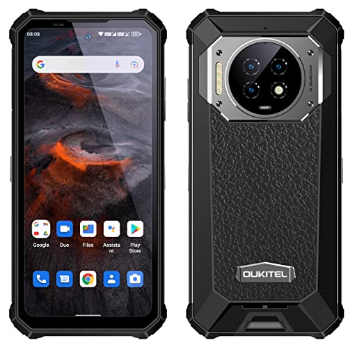 OUKITEL 21000mAh Akku Outdoor Smartphone Ohne Vertrag WP19, 64MP Dreifachkamera IR-Nachtsicht, Android 12 IP68 Wasserdichtes Stoßfestes Handy, Helio G95 8GB+256GB, 6,78’’ FHD+, 33W Schnellladung NFC von OUKITEL