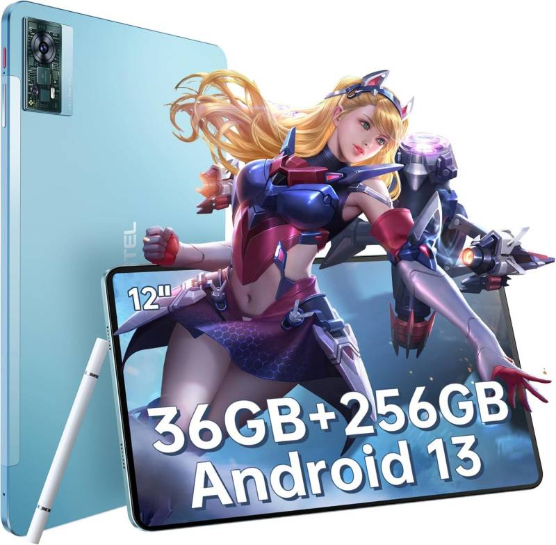 OUKITEL 2K Display 11000mAh Gaming Tablet (12", 256 GB, Android 13, Leistungsstarkes Multitalent für Arbeit, Unterhaltung und Freizeit) von OUKITEL