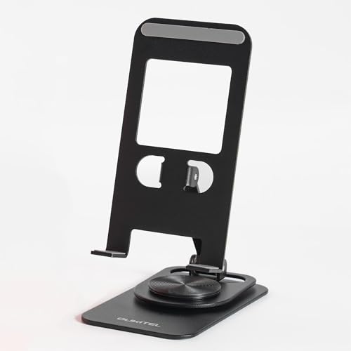OUKITEL 360° Drehbarer Handyhalterung Tischständer, Höhenverstellbar Handy Ständer Klappbar, Händyhalterungen für alle Mobiltelefone, Schwarz OUKITEL 360° Drehbarer Handyhalterung Tischständer, Höhenverstellbar Handy Ständer Klappbar, Händyhalterungen für alle Mobiltelefone, Schwarz von OUKITEL