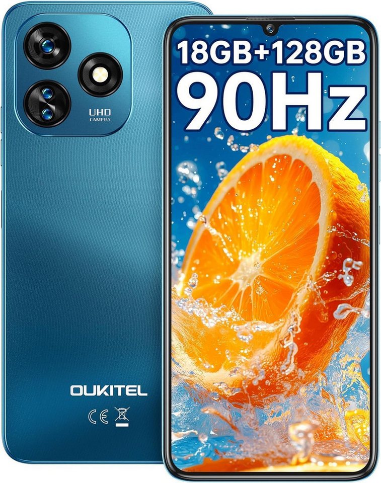 OUKITEL C51 Smartphone (17,27 cm/6.8 Zoll, 128 GB Speicherplatz, 13 MP Kamera, 6,8" HD+ Display Android 13 handy, 5150mAh, Dual SIM 4G, GPS) von OUKITEL