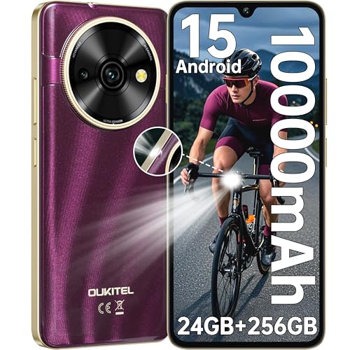 OUKITEL C59 Pro Android 15 Smartphone Ohne Vertrag - 10000mAh 24GB+256GB 6.88 Zoll 90Hz Handy Günstig 13MP+5MP Kamera 110LM Taschenlampe,NFC,GPS, Dual SIM 4G Simlockfreie Handys,Violett OUKITEL C59 Pro Android 15 Smartphone Ohne Vertrag - 10000mAh 24GB+256GB 6.88 Zoll 90Hz Handy Günstig 13MP+5MP Kamera 110LM Taschenlampe,NFC,GPS, Dual SIM 4G Simlockfreie Handys,Violett von OUKITEL