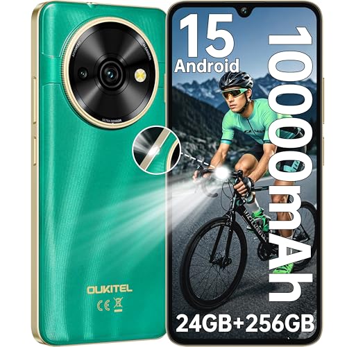 OUKITEL C59 Pro Smartphone Ohne Vertrag - Android 15 10000mAh Akku 24GB+256GB Handy Ohne Vertrag 6.88 Zoll 90Hz Bildschirm 13MP+5MP Kamera,110LM Taschenlampe,NFC,GPS,Dual SIM Simlockfreie Handys,Grün OUKITEL C59 Pro Smartphone Ohne Vertrag - Android 15 10000mAh Akku 24GB+256GB Handy Ohne Vertrag 6.88 Zoll 90Hz Bildschirm 13MP+5MP Kamera,110LM Taschenlampe,NFC,GPS,Dual SIM Simlockfreie Handys,Grün von OUKITEL
