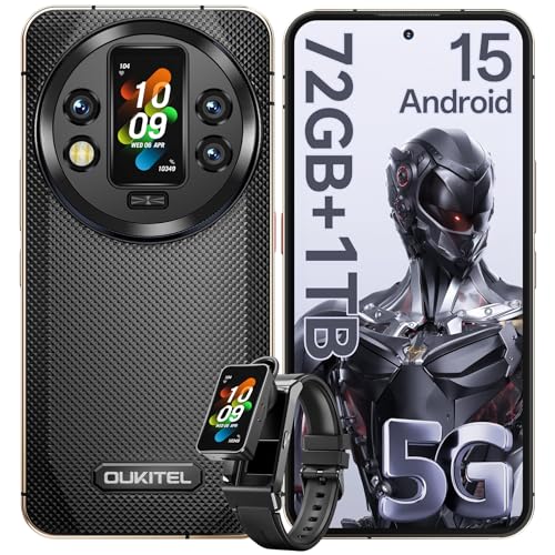 OUKITEL WP200 Pro 5G Outdoor Handy 72GB RAM+1TB ROM Android 15 Outdoor Smartphone Ohne Vertrag mit SmartWatch, 6,7” AMOLED FHD+ 120 Hz, 8800mAh/45W, 108MP Kamera, Gemini AI/ 5G Dual SIM/NFC/WiFi 6 OUKITEL WP200 Pro 5G Outdoor Handy 72GB RAM+1TB ROM Android 15 Outdoor Smartphone Ohne Vertrag mit SmartWatch, 6,7” AMOLED FHD+ 120 Hz, 8800mAh/45W, 108MP Kamera, Gemini AI/ 5G Dual SIM/NFC/WiFi 6 von OUKITEL