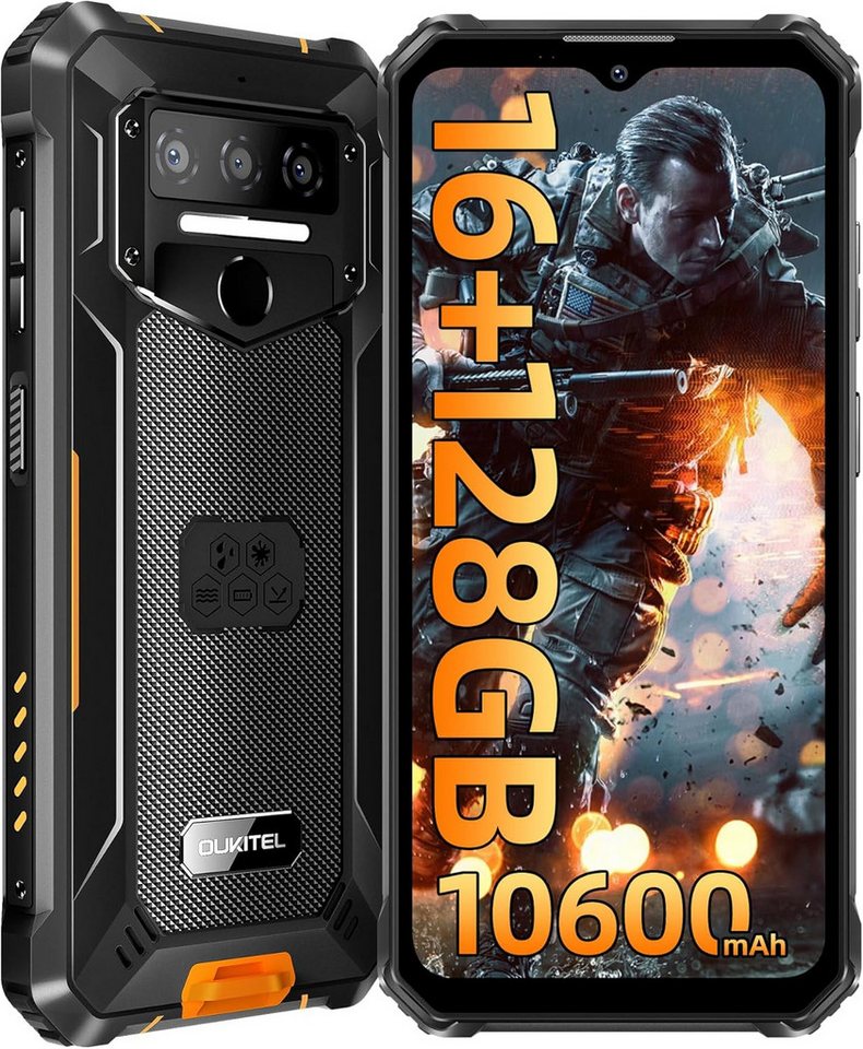 OUKITEL WP23 Pro Outdoor Smartphone (16,56 cm/6.52 Zoll, 128 GB Speicherplatz, 13 MP Kamera, ​IP68 Wasserdichit Rugged Smartphone, 10600mAh, Dual SIM 4G, NFC, GPS) von OUKITEL