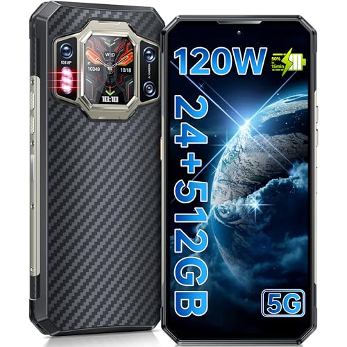 OUKITEL WP30 Pro 5G Outdoor Handy - 24GB+512GB Dimensity 8050 6,78 Zoll FHD+ 120Hz Outdoor Smartphone ohne vertrag 11000mAh/120W 108MP+20MP Vision Nocturne 32MP Frontkamera Android 13 IP68/NFC/WiFi 6 von OUKITEL