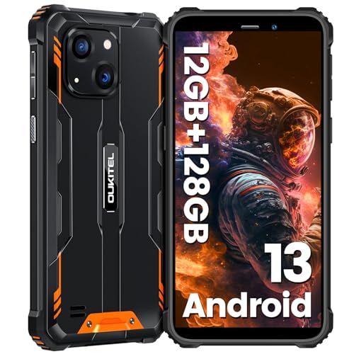 OUKITEL WP32 Outdoor Handy Ohne Vertrag, 12GB+128GB Smartphone, IP68 Wasserdicht, 6300mAh 6" HD+ Display Android 13 günstig Smartphone 4G, Octa Core Prozessor, 20MP Panorama Kamera, Dual SIM, OTG von OUKITEL