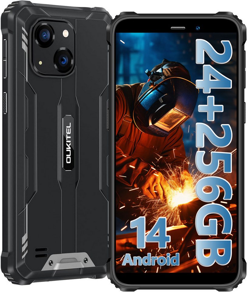 OUKITEL WP32 Pro Outdoor Android 14 Smartphone (15,21 cm/6 Zoll, 256 GB Speicherplatz, 20 MP Kamera, IP68 Wasserdicht Baustellenhandy, Dual 4G SIM, NFC, OTG) von OUKITEL