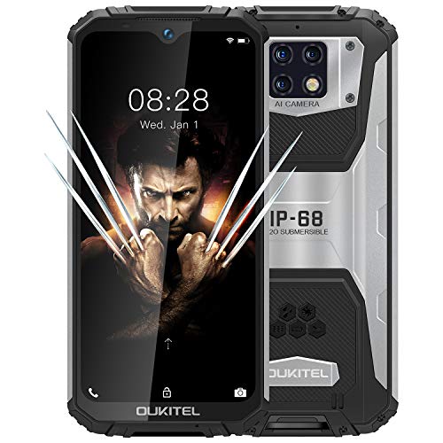 OUKITEL WP6 (2020), IP68 Outdoor Smartphone Ohne Vertrag, 10000 mAh Akku (18 W Schnellladung), 48 MP Quad-Kamera, Helio P70 6 GB + 128 GB, 6,3 Zoll FHD + Robustes Handy, DUAL SIM GPS WiFi Schwarz von OUKITEL