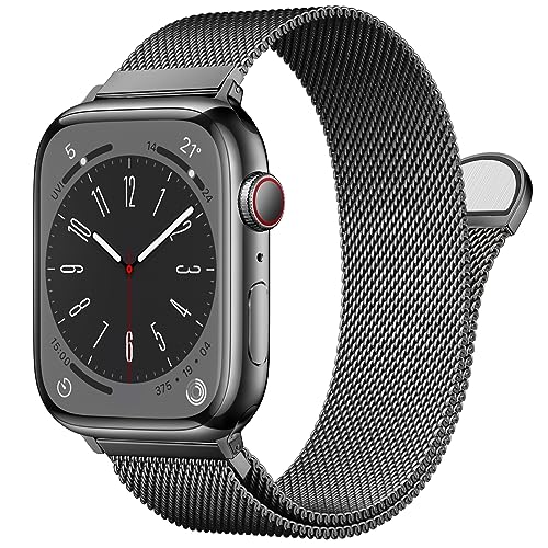 OULUOQI Ersatzarmband Kompatibel mit Apple Watch Armband 41mm 40mm 38mm 45mm 44mm 42mm 49mm Damen Herren, Einstellbar Metall Armbänder aus Edelstahl für iWatch Series Se Ultra 9 8 7 6 5 4 3 2 1 von OULUOQI