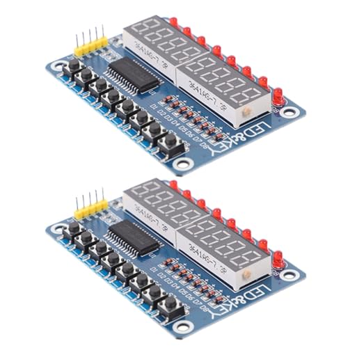 OUNONA 2 Stück Led-Digitalröhren 8-Tasten-Anzeigemodul Led-Anzeigemodul Für Mikrocontroller von OUNONA