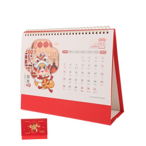 OUNONA 2025 Schreibtischkalender „Jahr der Schlange“. Desktop-Kalender Mondkalender für das neue Jahr chinesischer Retro-Mini-Tischkalender chinesischer Kalender Papier OUNONA 2025 Schreibtischkalender „Jahr der Schlange“. Desktop-Kalender Mondkalender für das neue Jahr chinesischer Retro-Mini-Tischkalender chinesischer Kalender Papier von OUNONA