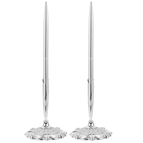 OUNONA 2Pcs Ballpoint Pens Pack of 2 Ballpoint Pens Retractable Pen Office Supplies Pen Desktop Sign Exquisite von OUNONA