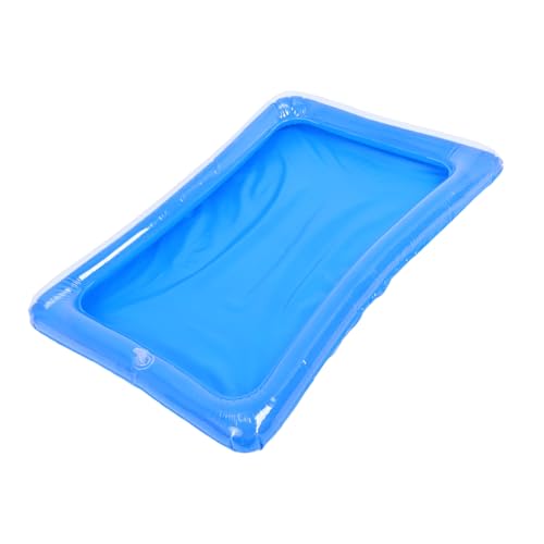OUNONA Aufblasbares Tablett Wassersensorische Spielmatte Für Katzen Sandkasten Für Kinderbecken Aus Kunststoff Aufblasbarer Billardtisch Aufblasbare Kühlbox Für Partys Pvc Blue von OUNONA