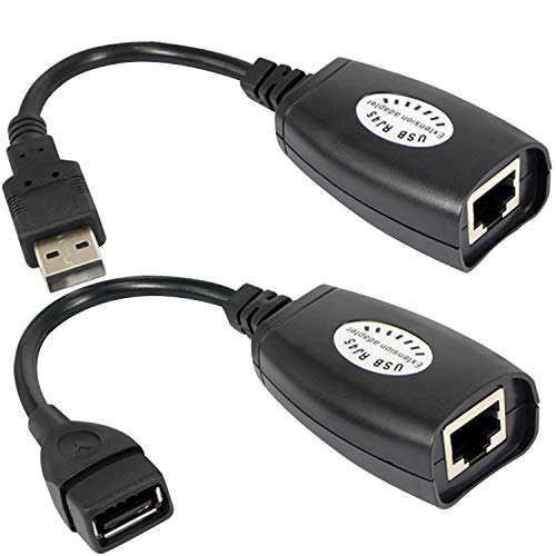 OUOU USB 2.0 auf RJ45 Adapter RJ45 LAN-Kabel Verlängerungskabel USB Extender über Cat5 / Cat5e / Cat6 Kabel von OUOU