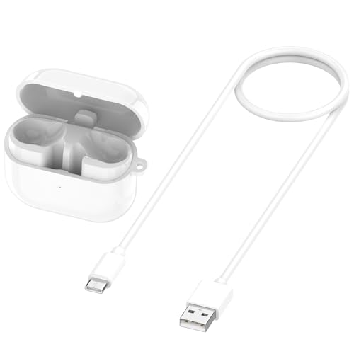OURHZTB Kabellose Ladehülle kompatibel mit Samsung Galaxy Buds 3 Pro SM-R630, Ersatz-Ladegerät, Dockstation, Ladefach für Samsung Earbuds Kopfhörer (Weiß) von OURHZTB
