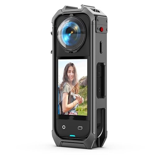 OURHZTB Metallrahmen-Käfig kompatibel mit Insta360 X5, kratzfeste Schutzhülle für Insta360 X5 Action-Kamera-Zubehör, magnetische Schnellverschluss-Schutzhülle aus Aluminiumlegierung OURHZTB Metallrahmen-Käfig kompatibel mit Insta360 X5, kratzfeste Schutzhülle für Insta360 X5 Action-Kamera-Zubehör, magnetische Schnellverschluss-Schutzhülle aus Aluminiumlegierung von OURHZTB