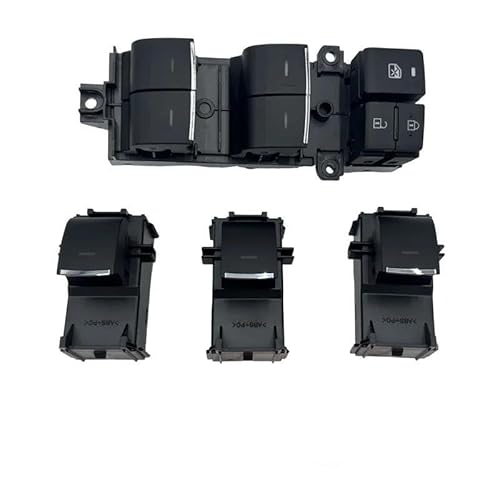 OUSDUO Linkslenker Für Toyota Für RAV4 Für Corolla Für Cross Für Avalon Für Levin 2019-2023 Schalter Für Elektrische Fensterheber Mit Eisblauem Licht Fensterheberschalter(LHD 1 set) von OUSDUO