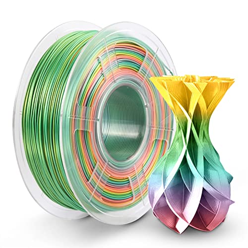 OUTFYT Handdrucker, Zufällige Farbe PLA 3D-Druckerfilament 1,75-mm-Spule Vollfarbe Verfügbar for 3D-Druckermaterial Filament Imprimante 3D Drucken Sie Jederzeit(Silk Rainbow 01) von OUTFYT