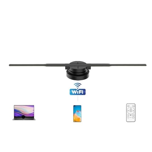OUTFYT PD42-45 3D-Hologramm-Projektor-Lüfter – WiFi-LED-Schild mit Fernbedienung for Logo-, Bild- und Videoanzeigen, HD-Bildqualität von OUTFYT