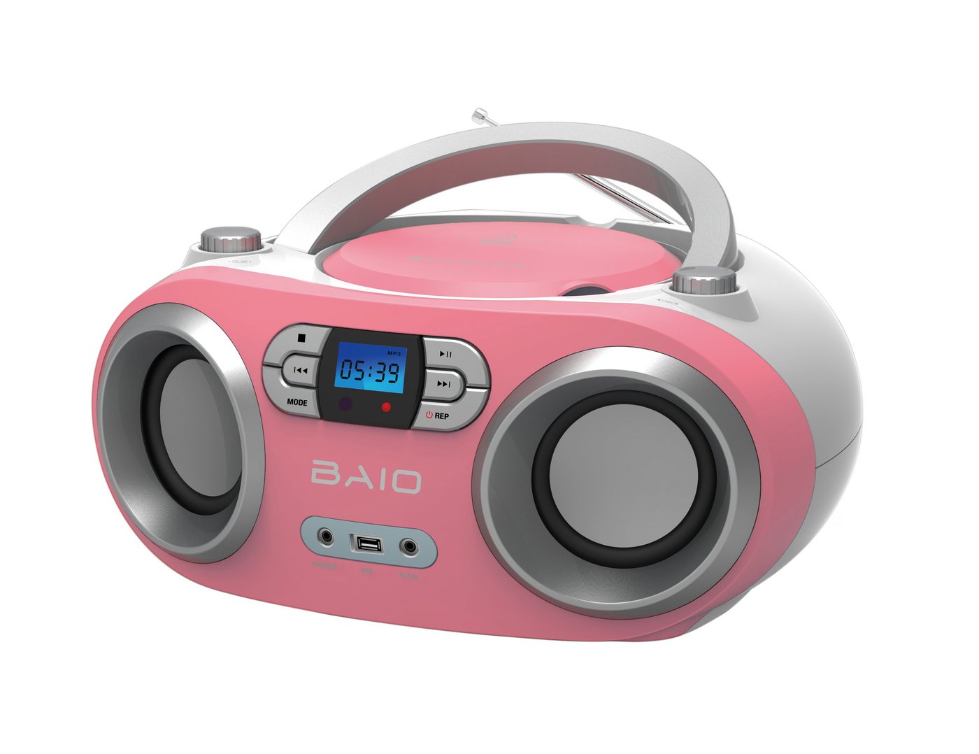 OUTMARK Baio Pink CD-Radiorecorder (FM-Radio) von OUTMARK