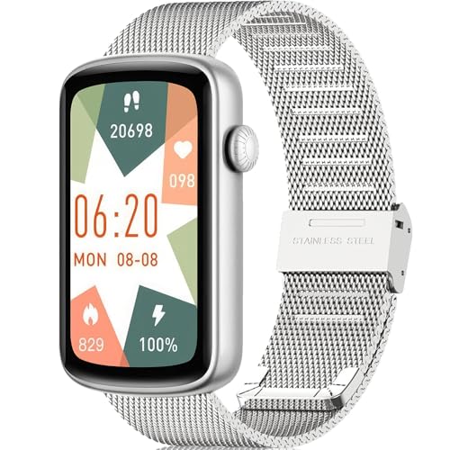 OUTPUTBT Metall Uhrenarmband 16mm Kompatibel mit Shang Wing Lynn 2 Smartwatch Schnellverschluss Ersatzarmband für Amzhero D26 Armband für Huawei Fit Mini/TalkBand Band7/Alienwork/FOSSIL Damen Herren von OUTPUTBT