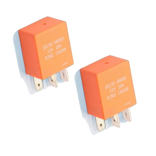 2 Stück 95230 4N000 Kfz-Relais, 12 V, 20 A, 3-polig, 12 V Gleichstrom von OUXK