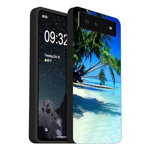Kompatibel mit Google Pixel 7 Hülle – Tropischer Strand Palme Hawaii Sommer Urlaub Hülle Slim TPU Stoßfest Schutzhülle für Frauen Mädchen von OUYAGAOYUAN