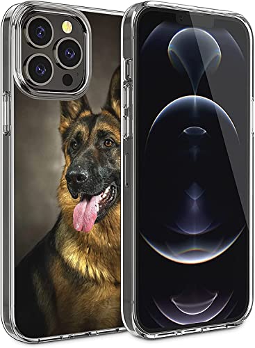 OUYAGAOYUAN Kompatibel mit iPhone 13 Hülle, Mighty Loyal Dog Deutscher Schäferhund, Handyhülle, stoßfest, transparente Hülle von OUYAGAOYUAN