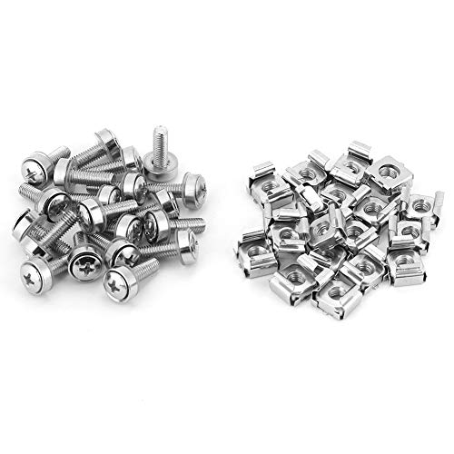 20pcs Netzwerkschrankschrauben und Käfigmuttern Sortiment Kit - Beste für Fahrzeug -Netzwerkschränke (M5*20 (20pcs)) von OVAQUIXI