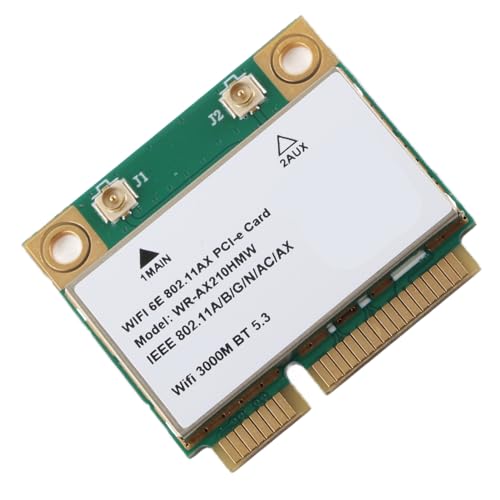 AX210HMW 574Mbit / S Wireless Card A 2,4 GHz+2400 Mbit/S A 5 GHz+2400 Mbit/S A 6 GHz BT5.3 Schnell und Effizienter PCIe für Laptops für Laptops für Computercomputer AX210HMW 574Mbit / S Wireless Card A 2,4 GHz+2400 Mbit/S A 5 GHz+2400 Mbit/S A 6 GHz BT5.3 Schnell und Effizienter PCIe für Laptops für Laptops für Computercomputer von OVAQUIXI