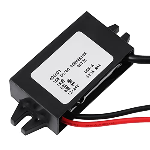 DC 12V 24 V Bis 5V -Wandler, USB 5V 3A Spannungsregler -Autokontrollwandler Spannungswandler, Effiziente Leistungsumwandlung, Fortschrittliche Richtigkeitstechnik, Robuste Sicherheit von OVAQUIXI