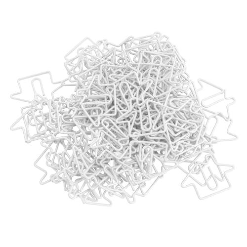 Hausformpapier Clips, 100 PCs Fancy Paperclips mit Aufbewahrungsbox, Organisieren Papiere, Alben, Karten, Umschläge Im Büro, zu Hause, in der Schule (WHITE) von OVAQUIXI