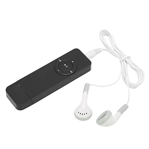 MP3 -Player Tragbare Musikplayer mit Ultra Compact Design, 64 GB Speicherunterstützung für Hörbücher (Black) von OVAQUIXI