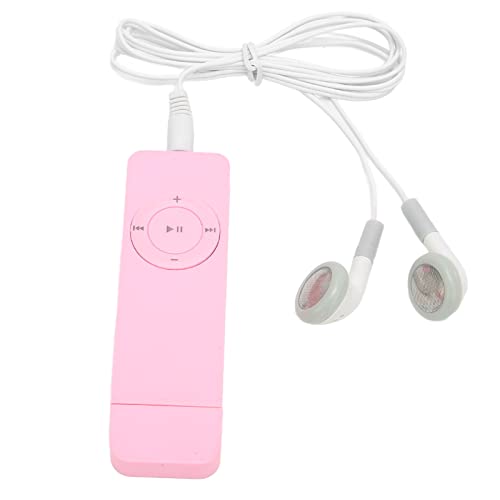 MP3 -Player Tragbare Musikplayer mit Ultra Compact Design, 64 GB Speicherunterstützung für Hörbücher (PINK) von OVAQUIXI