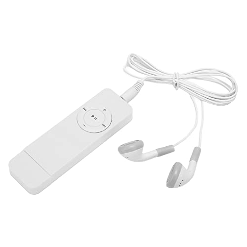 MP3 -Player Tragbare Musikplayer mit Ultra Compact Design, 64 GB Speicherunterstützung für Hörbücher (White) von OVAQUIXI