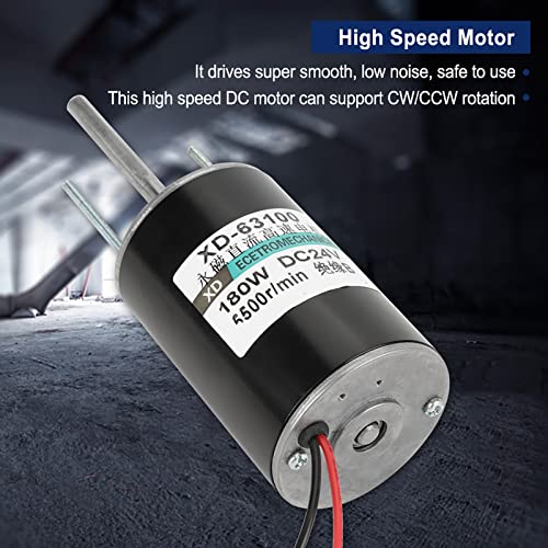 Motor DC mit Hochgeschwindigkeitsbürste von 150 W für -Generator, Niedriges Rauschen und Große Kraft, Wickeln Im Kupferdraht, für Kleine Generator/Spielzeug (24v5500 rev) von OVAQUIXI