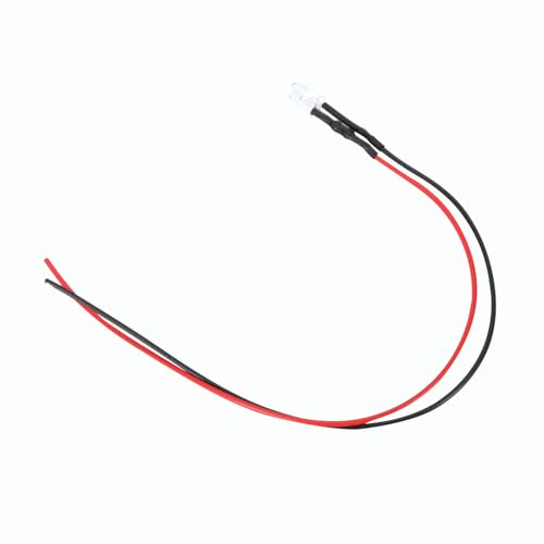 OVAQUIXI 10pcs 12 V 5mm LED LED Light Emitting Diode Kabel -Multicolor - Leuchtkabel 20 Cm 0,06W für Produktstatusanzeige, Langlebiges Diodenkabel (#1) von OVAQUIXI