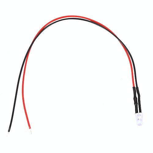 OVAQUIXI 10pcs 12 V 5mm LED LED Light Emitting Diode Kabel -Multicolor - Leuchtkabel 20 Cm 0,06W für Produktstatusanzeige, Langlebiges Diodenkabel (#6) von OVAQUIXI