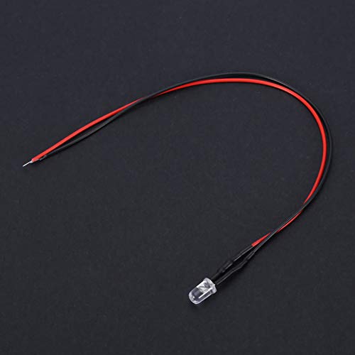 OVAQUIXI 10pcs 12 V 5mm LED LED Light Emitting Diode Kabel -Multicolor - Leuchtkabel 20 Cm 0,06W für Produktstatusanzeige, Langlebiges Diodenkabel (#8) von OVAQUIXI