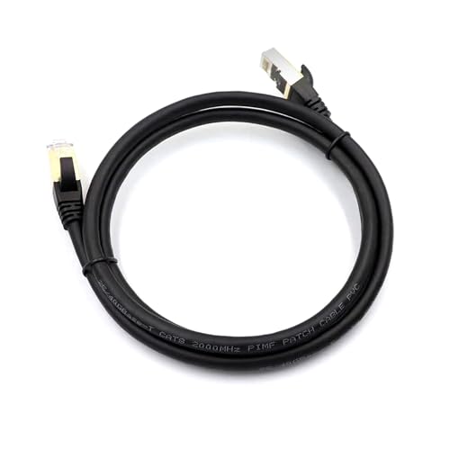 OVAQUIXI CAT 8 Ethernet -Kabel, 40 Gbit/S 2000 MHz Hochgeschwindigkeitsnetzwerkkabel mit 26AWG -Kupferkernen (15M) von OVAQUIXI