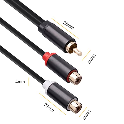OVAQUIXI Premium 1 Männliche Bis 2 Weibliche Y-Adapter-Stereo-Audiokabel Hochwertige Subwoofer-Anschlusskabel mit Goldplattiertem Metallschal OVAQUIXI Premium 1 Männliche Bis 2 Weibliche Y-Adapter-Stereo-Audiokabel Hochwertige Subwoofer-Anschlusskabel mit Goldplattiertem Metallschal von OVAQUIXI