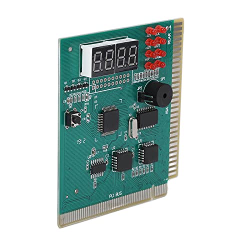 PC-Diagnosekarte, 4-stelliger Standard-PCI-ISA-Port, Dual-Post-Code-Anzeige, Desktop-Diagnosekarte für PC-Hauptplatine, Kompatibel mit Allen Computern mit PCI- oder von OVAQUIXI