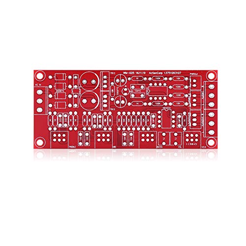 Premium-Qualität HiFi Preamp NE5532 Pre-Verstärker-Tonboard-Kits, AC 12V Op-Amp HiFi-Verstärker, Verbesserung der Audioleistung, Ideal für Soundsysteme (Verstreute Teileknopf) von OVAQUIXI