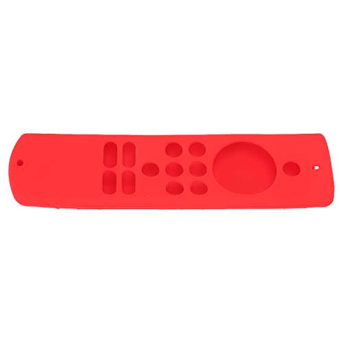 Silikonschockdorme Fernbedienungsabdeckung mit Lanyard für Fire TV Stick Lite - Weiche Anti -Slip Schutzhülle für Haustier und Familie Waschbar (Rotes Set) von OVAQUIXI
