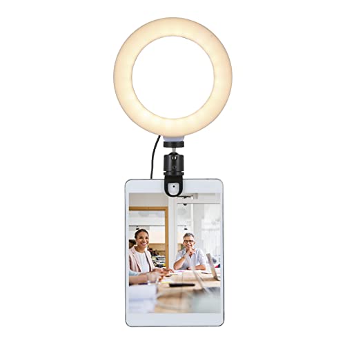 USB -dimmbare Ringlicht für Videoanrufe, Make -up, Selfies 3 Beleuchtungsmodi, 10 Helligkeitsstufen Leichtes USB Antriebslicht, Tragbar, 360 Drehung, Sogar Leicht, Einfach (2) von OVAQUIXI
